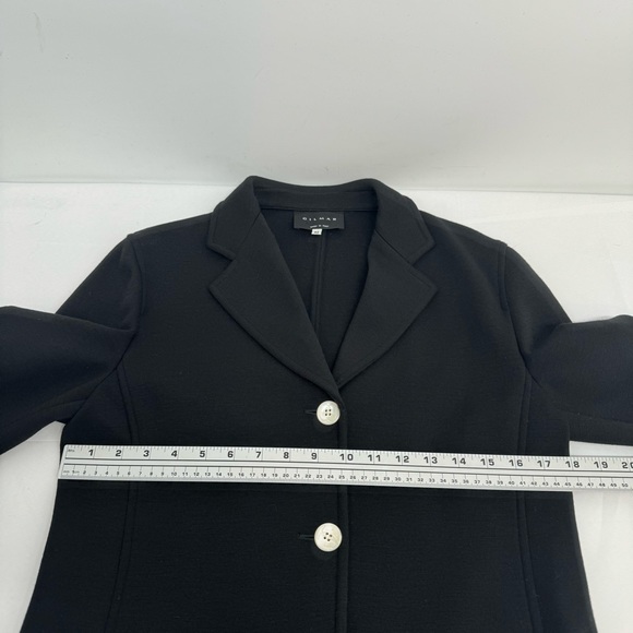 GILMAR Blazer Jacket Women’s 42 EUC Black Button Front Italy Long Sleeves - Picture 7 of 9